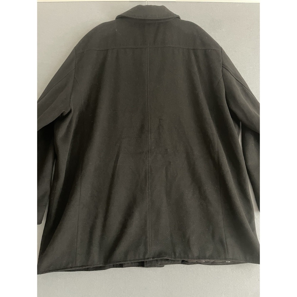 Oak Hill Men 3XLT Coat Black Wool Blend Full Zip Button Classic Jacket 54L/56L - Picture 12 of 12